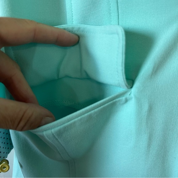 BCX Women’s Mint 3/4 Sleeve Polka Dot Cuff Single Breast Career Blazer- Large - Picture 12 of 16